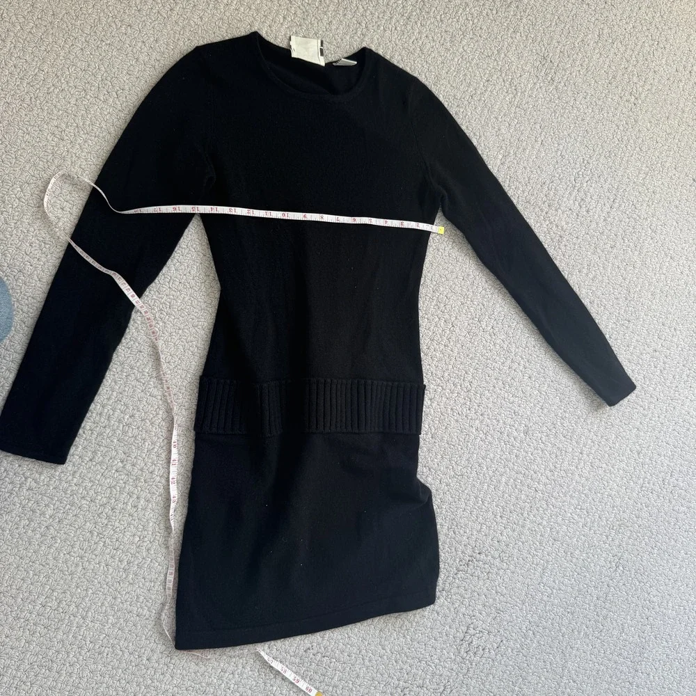 Co-op Barneys New York Cashmere Mini Dress Black S Quiet Luxury - Picture 4 of 7